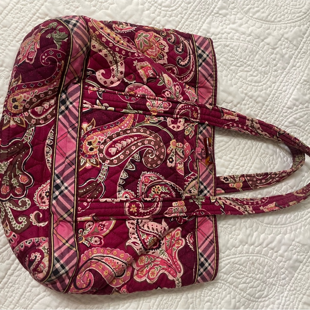 Paisley Pink Quilted Tote Bag- Piccadilly Plum Vera Bradley